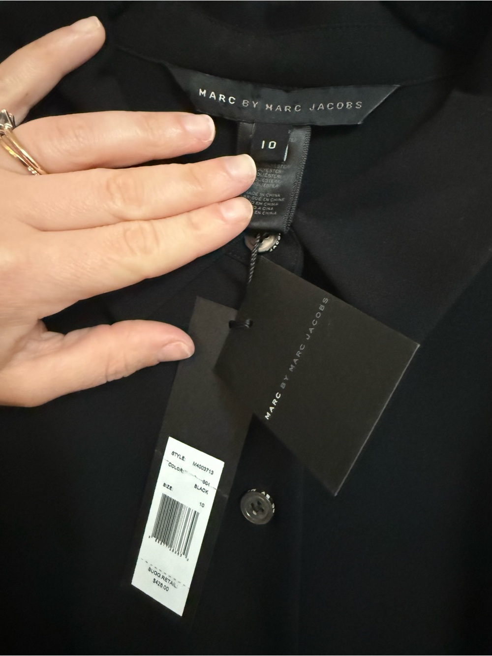NWT Marc by Marc Jacobs Yumi Crepe Dress in Black - Picture 2 of 9